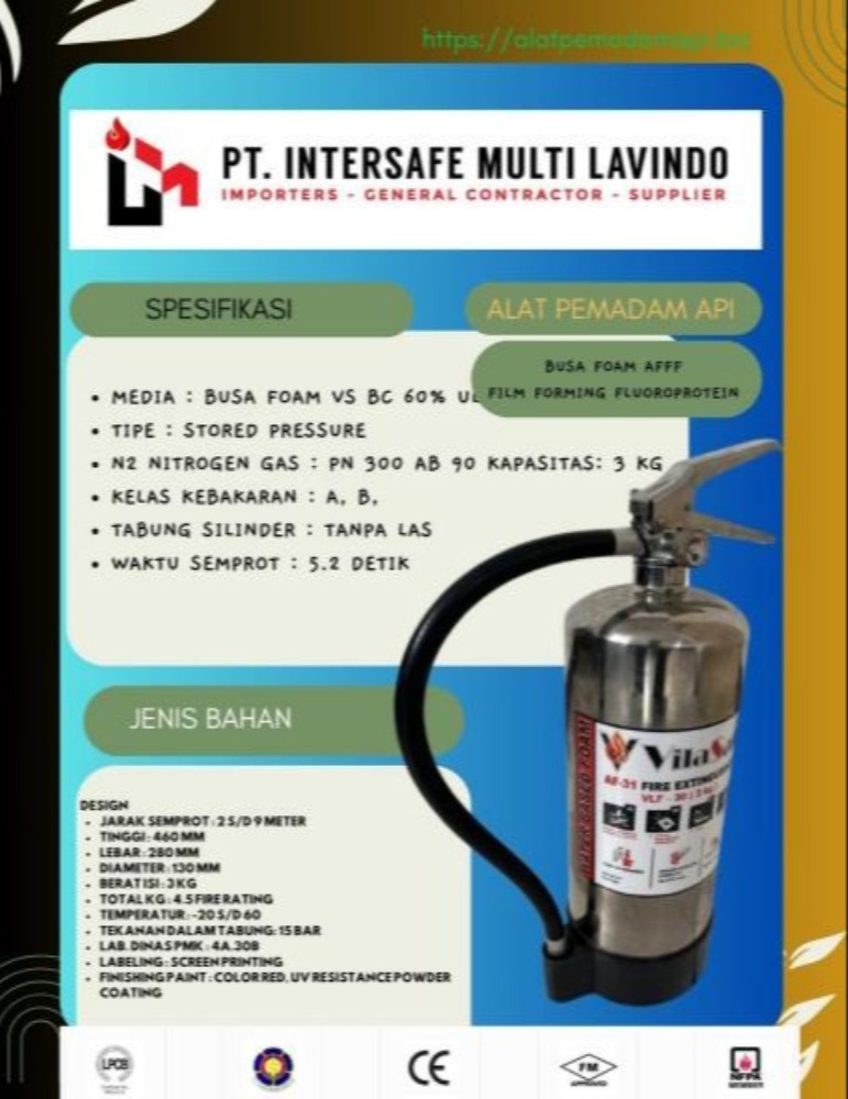 Alat Pemadam Api Busa Foam AFFF 3, Kg 