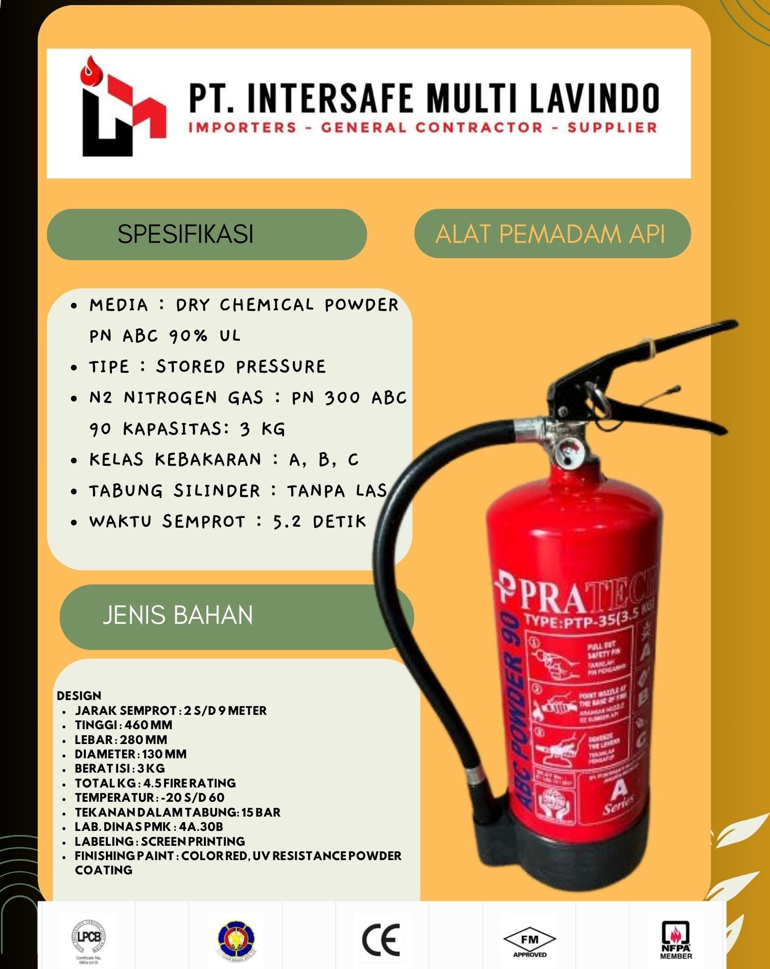 Pemadam Api Refill Terpercaya