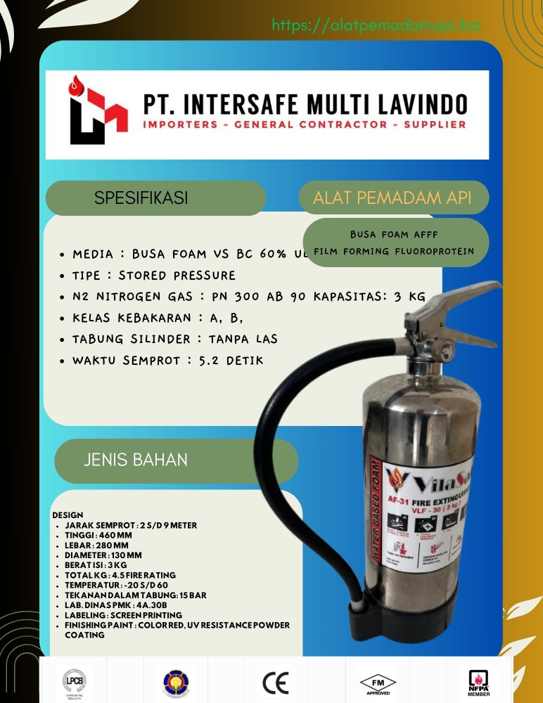 Harga Alat Pemadam Api Halon Free AF 31